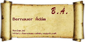 Bernauer Ádám névjegykártya